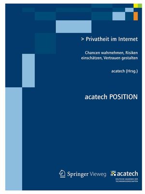 cover image of Privatheit im Internet